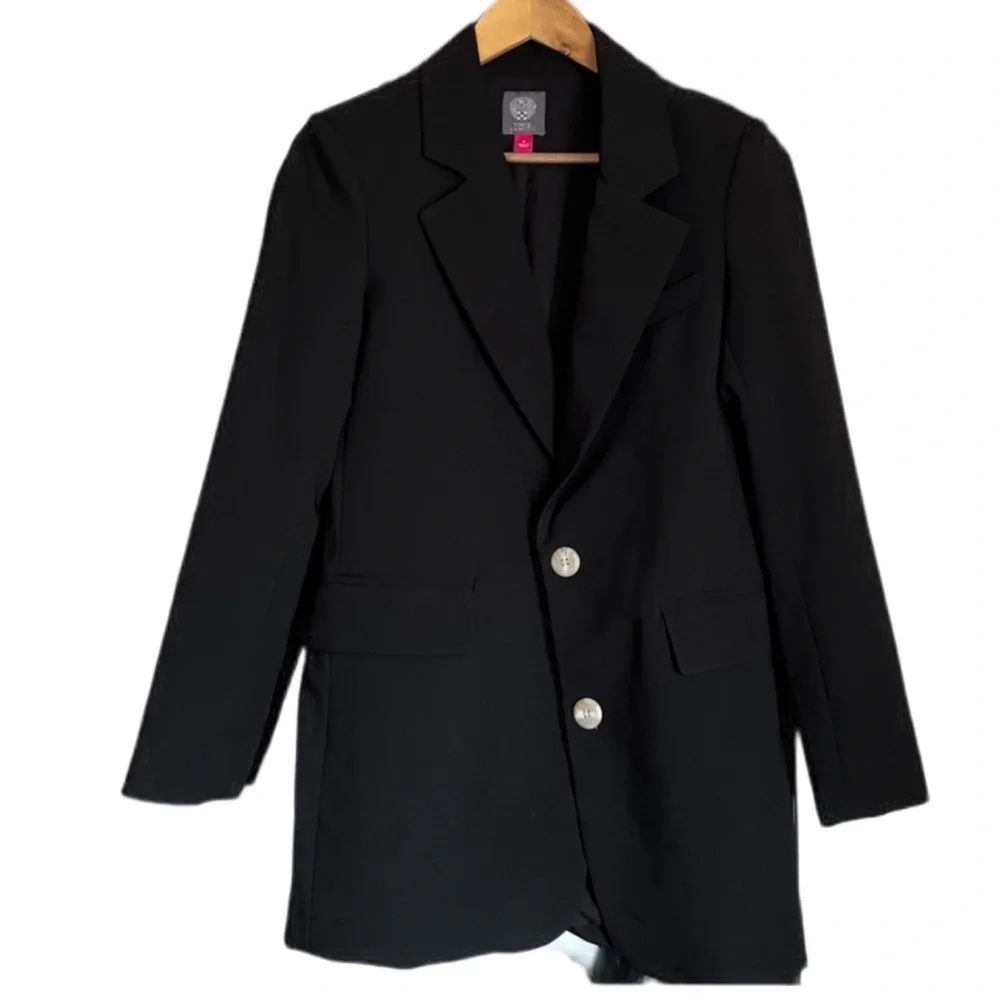 Vince Camuto Garden Romance Black Blazer size 4 Career Workwear - Picture 3 of 5
